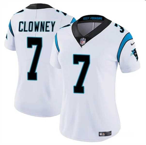 Womens Carolina Panthers #7 Jadeveon Clowney White Stitched Jersey Dzhi